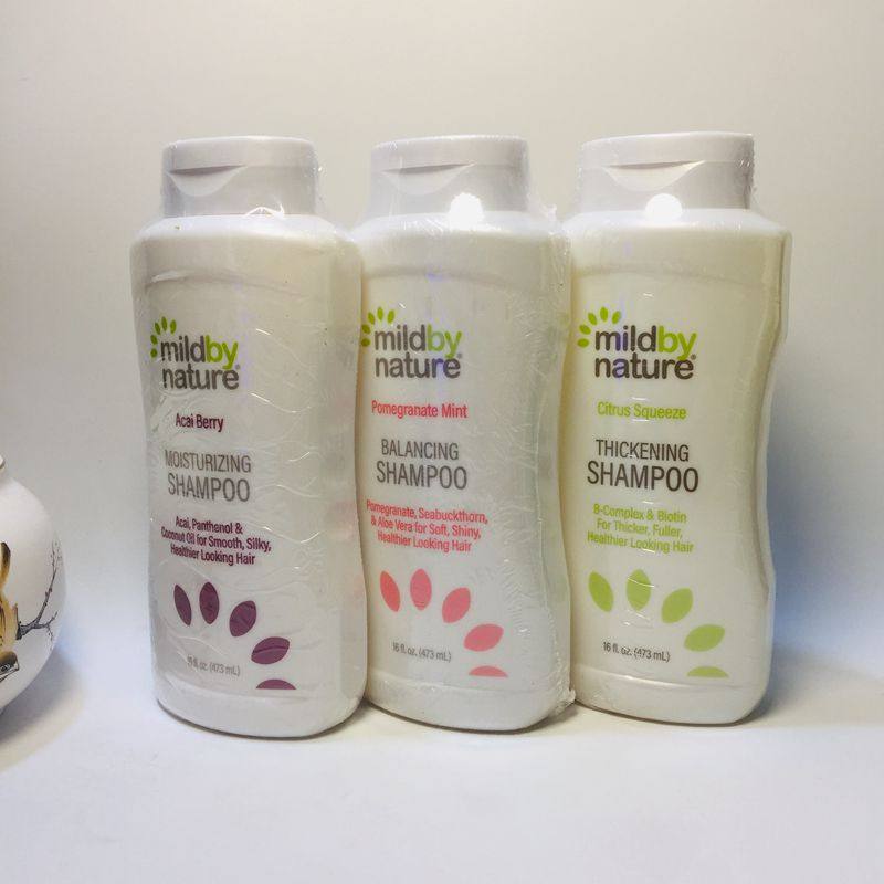 现货美国mildbynature维他命b无硅油柑桔增厚控油保湿滋养洗发水