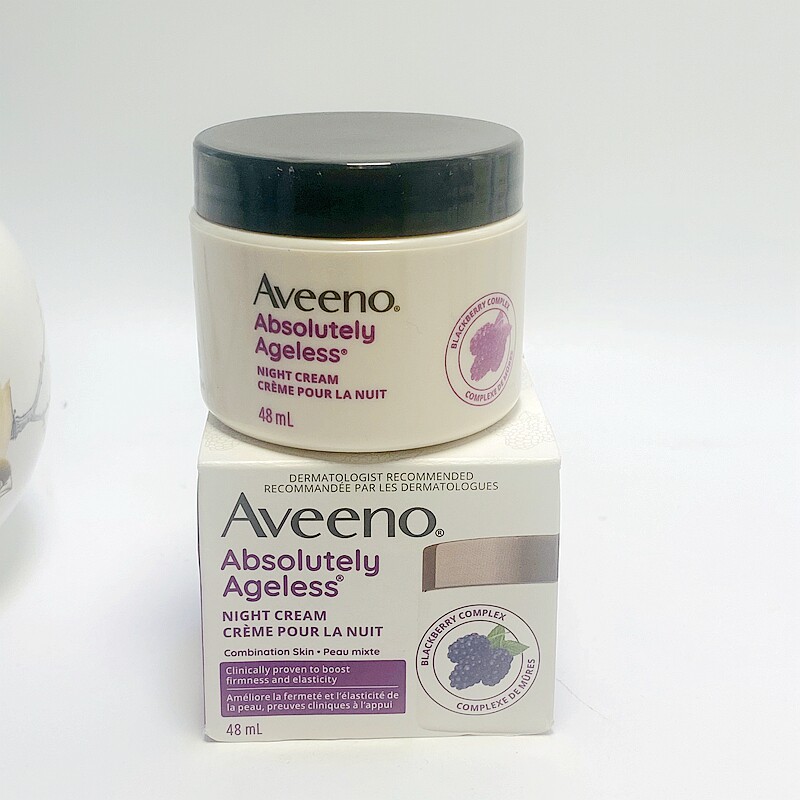 现货美国Aveeno黑莓天然抗衰保湿滋润抗皱修复晚霜紧实肌肤48g