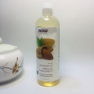 现货美国Now Foods,Solutions天然甜杏仁滋润保湿卸妆按摩油473ml