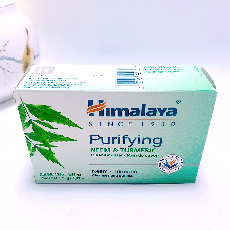 现货美国Himalaya澄净面部身体皂印楝姜黄控油保湿抗痘粉刺痤*疮