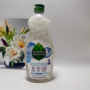 现货美国Seventh Generation天然无香碗碟清洁剂浓缩洗碗精去油污
