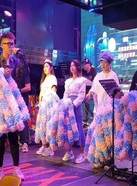 酒吧歌手花场夜场打赏开业加冕颁奖迎宾运动会加厚夏威夷挂脖花环