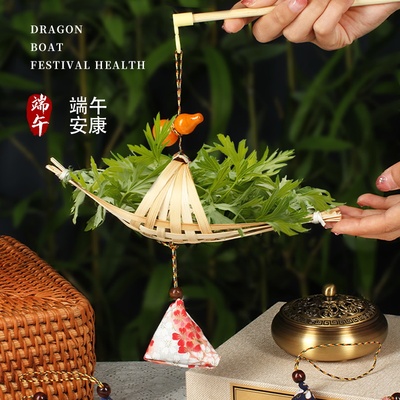非遗竹编小船龙舟自制diy