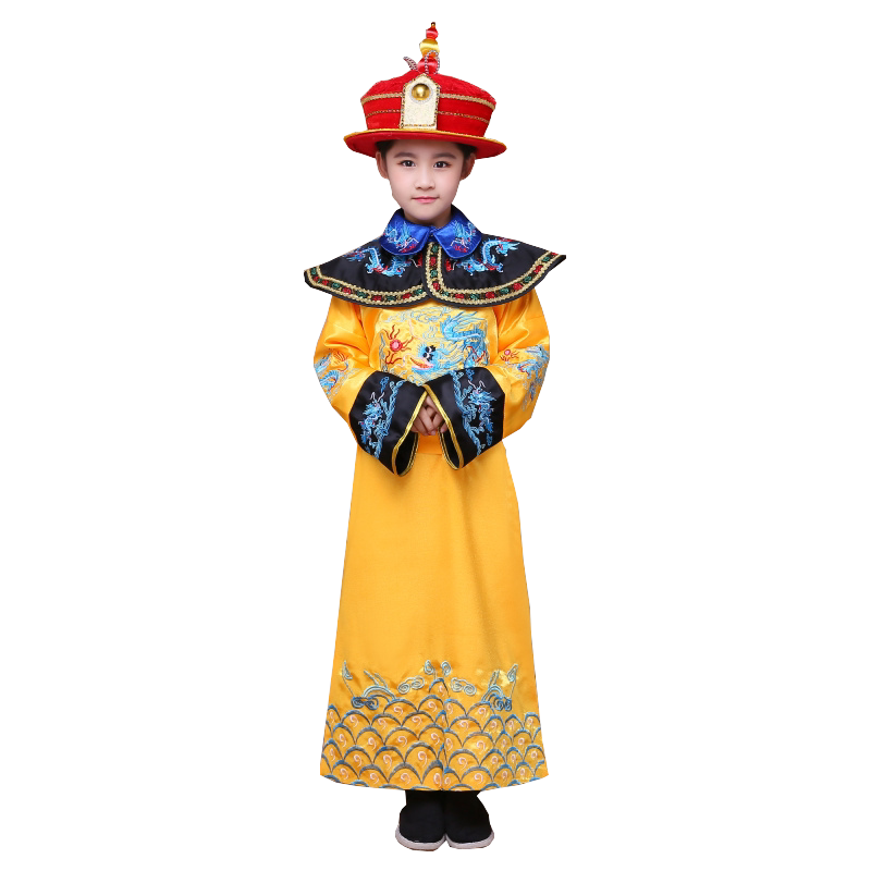 清朝皇后风男童演出服