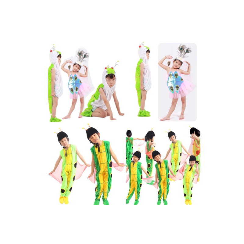 儿童小青虫动物演出服
