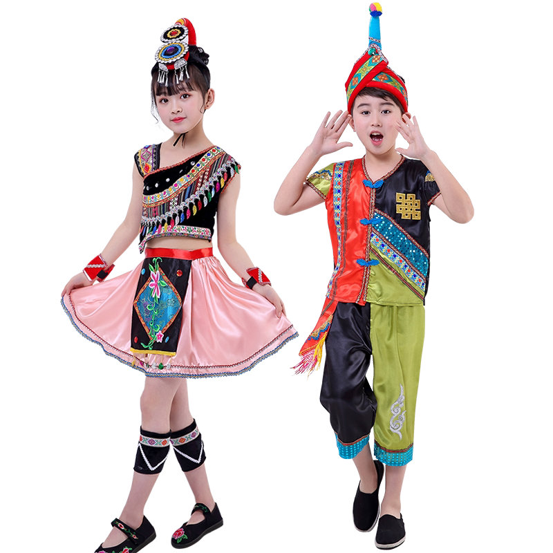 儿童男款畲族小学生舞台演出服