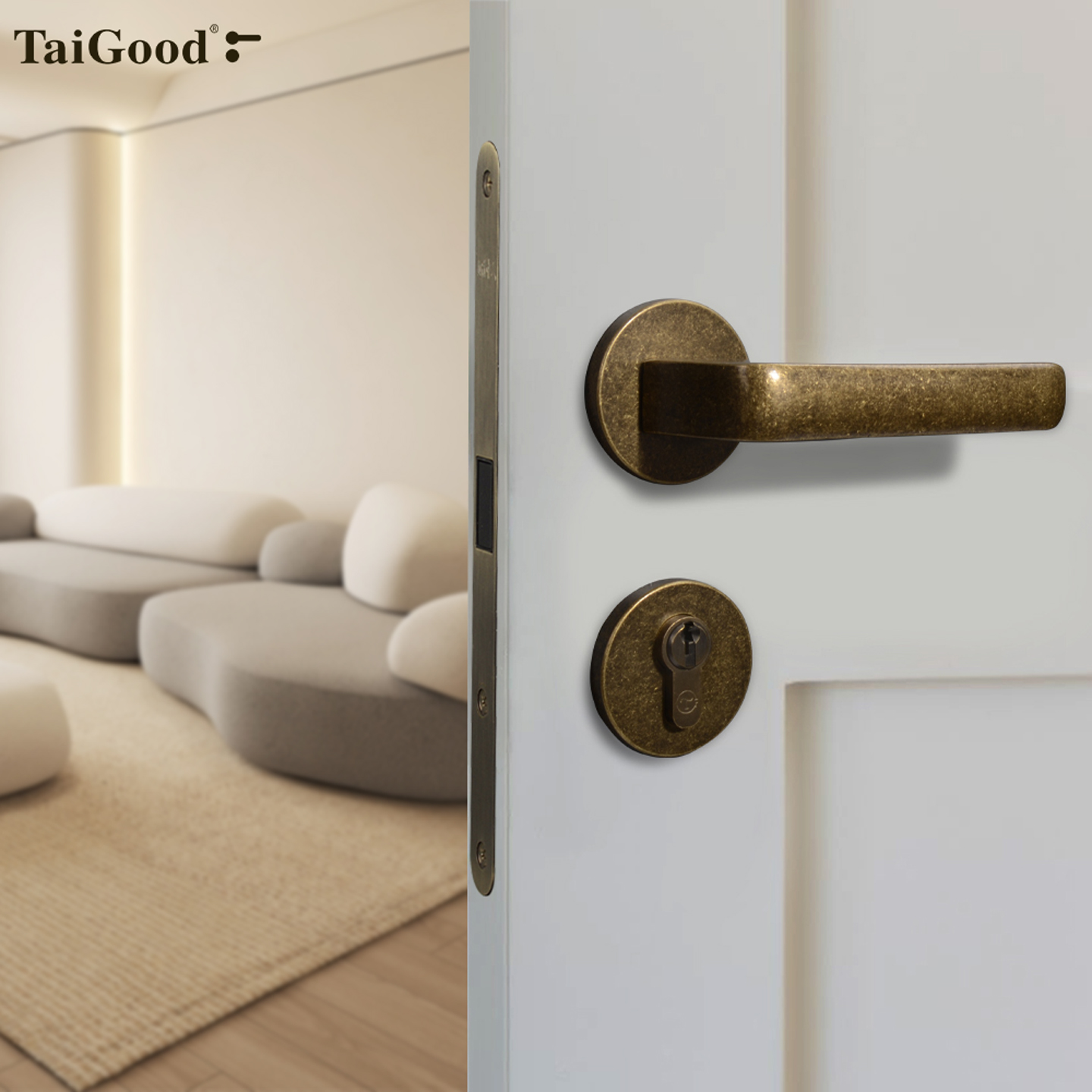 世连泰好全铜门锁黄铜锁芯锁舌