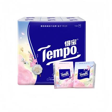 【新品上市】Tempo得宝好运檀樱限定对半撕手帕纸7张12包大师调香