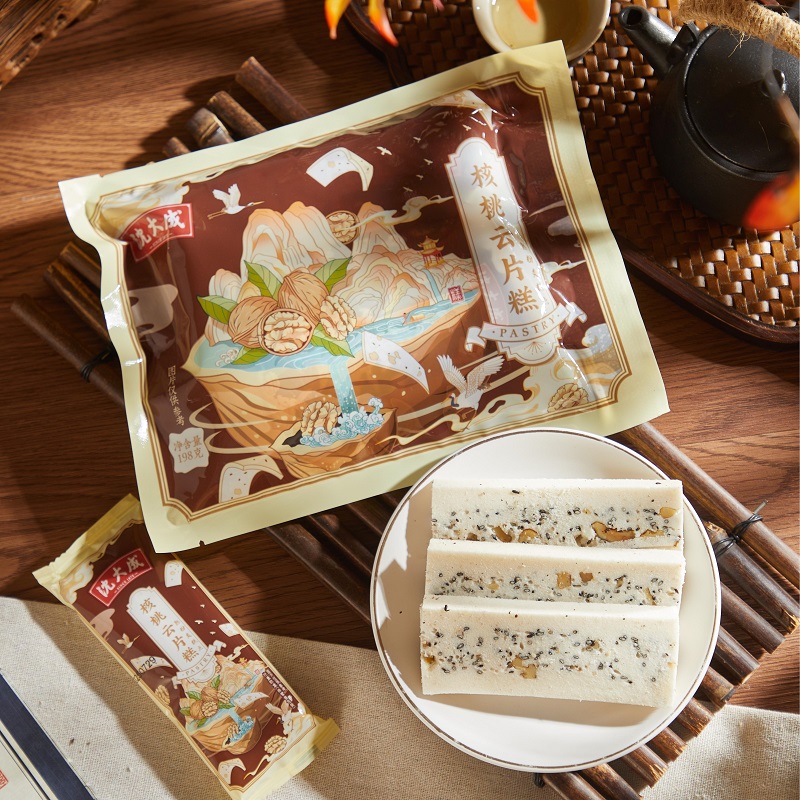 沈大成核桃芝麻云片糕步步糕上海特产老式传统糕点心小吃零食品