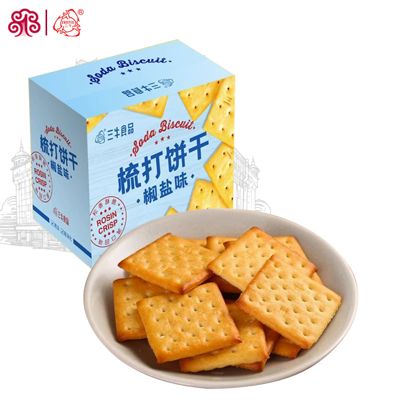 上海三牛梳打饼干椒盐味咸味饼干散小包装量贩早餐小零食囤货 零食/坚果/特产 韧性饼干 原图主图