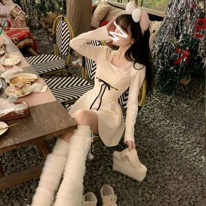 法式气质白月光初恋连衣裙子女春季2025新款小个子白色短裙