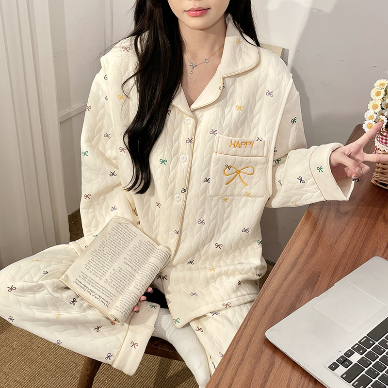 空气棉月子服春秋冬季款产后加厚夹棉10月份11哺乳家居服孕妇睡衣