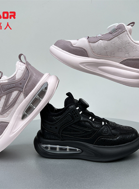 永高人2023冬季二棉加绒[31-37]女皮面休闲运动鞋纽扣气垫D33362G