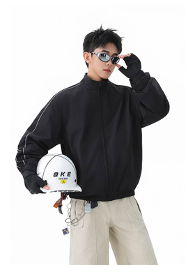 fmario 【运动少年】宽松休闲夹克外套男女运动百搭立领防风上衣