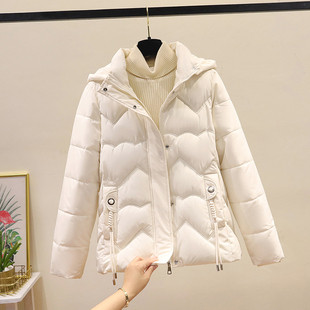短款修身收腰小香风棉衣棉服女今年冬季新款可拆卸帽子棉袄外套潮