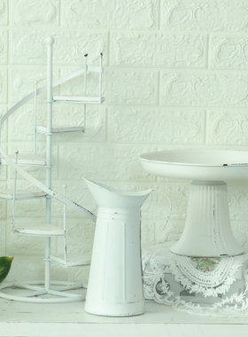 日式杂货复古铁艺家居水壶阶梯式