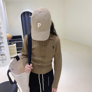 女童毛衣套头2026秋冬童装中大童polo上衣儿童修身短款针织衫韩版