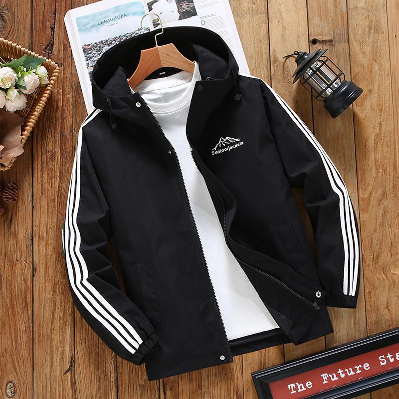 防风防水运动男外套连帽春秋宽松