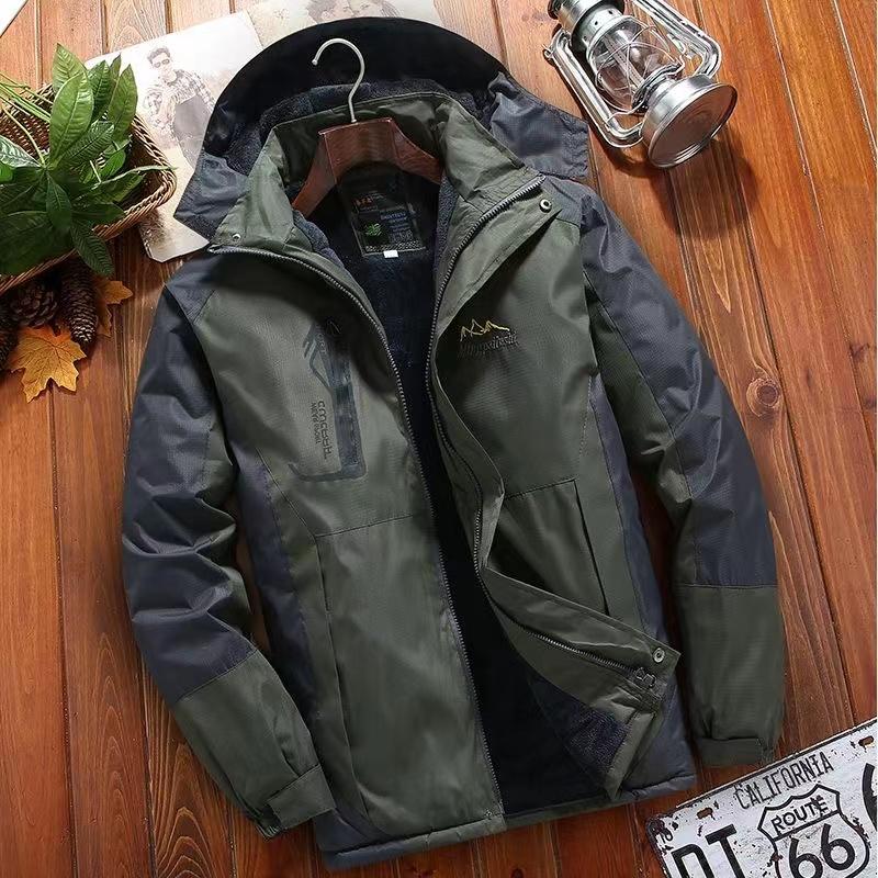 加绒加厚棉衣男冬季防水防风保暖