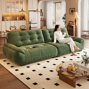 拉芙菲云朵沙发布艺沙发客厅奶油风雪尼尔全拆洗棉麻太空云沙发