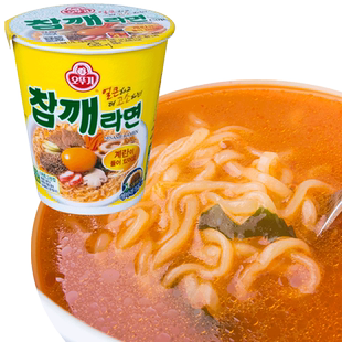 韩国进口不倒翁芝麻鸡蛋拉面碗面速食泡面方便面桶装边伯贤同款