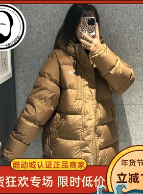 Nike耐克冬季中长款羽绒服男子刺绣logo保暖防寒外套IB2974-010