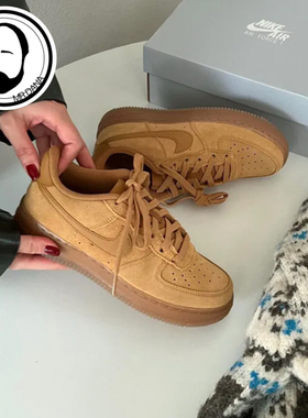 Nike/耐克AIR FORCE 1空军一号棕色大童低帮运动板鞋HQ7476-700