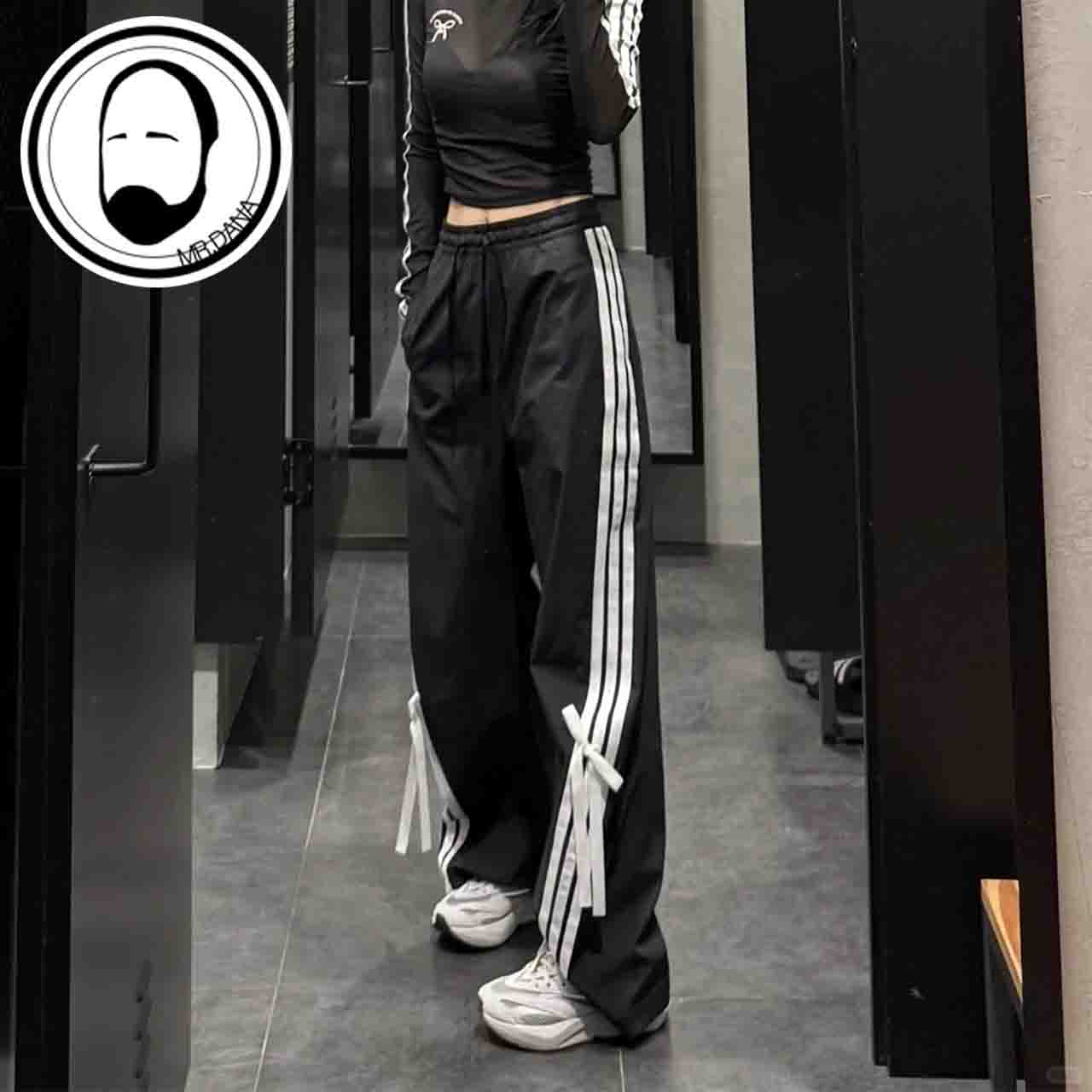 Adidas阿迪达斯新款女子蝴蝶结运动休闲长裤裤子JY7666 JY7667