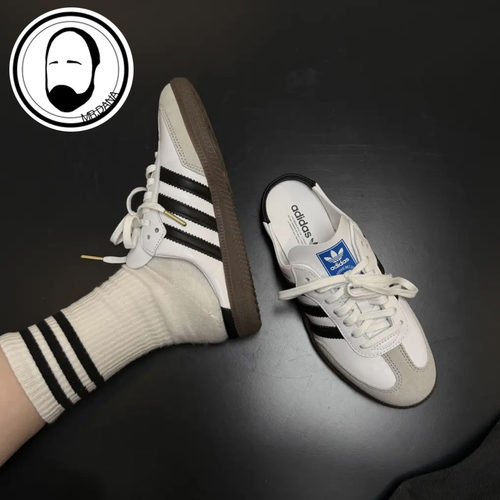 adidas阿迪达斯三叶草男女SAMBA 半拖德训鞋休闲鞋LB3814 LB3815