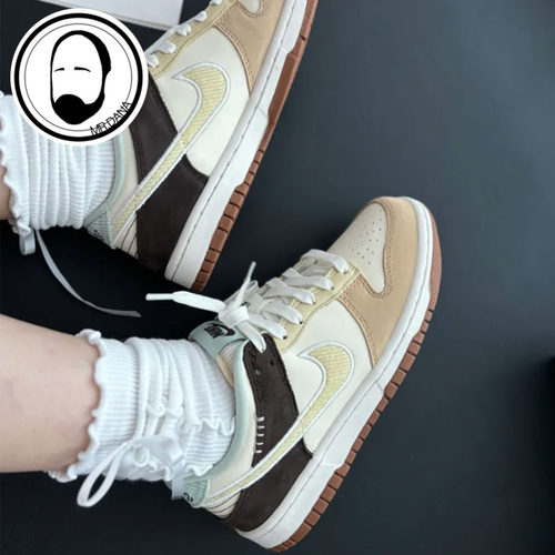 耐克Nike Dunk low米白棕 灯芯绒拼接运动休闲板鞋HQ3474-171