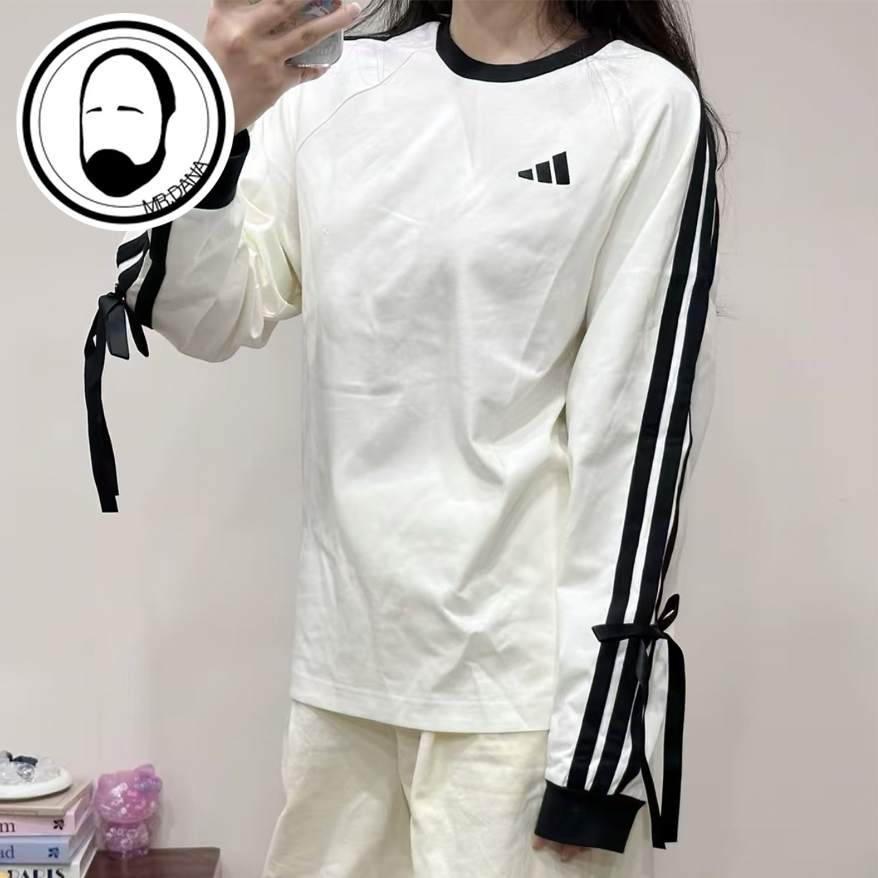 Adidas阿迪达斯DANCE LS TEE2女子运动休闲长袖卫衣KG3858 KG3859