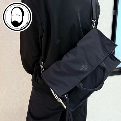 Adidas三叶草情侣二合一休闲斜挎拎包邮差包托特包KW9636 KW9638