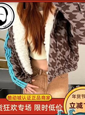 Adidas阿迪达斯三叶草复古女子HTTH 运动休闲棉服外套KA9732