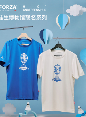 FZFORZA羽毛球服安徒生博物馆联名系列FZ_SK501HCA运动短袖T恤