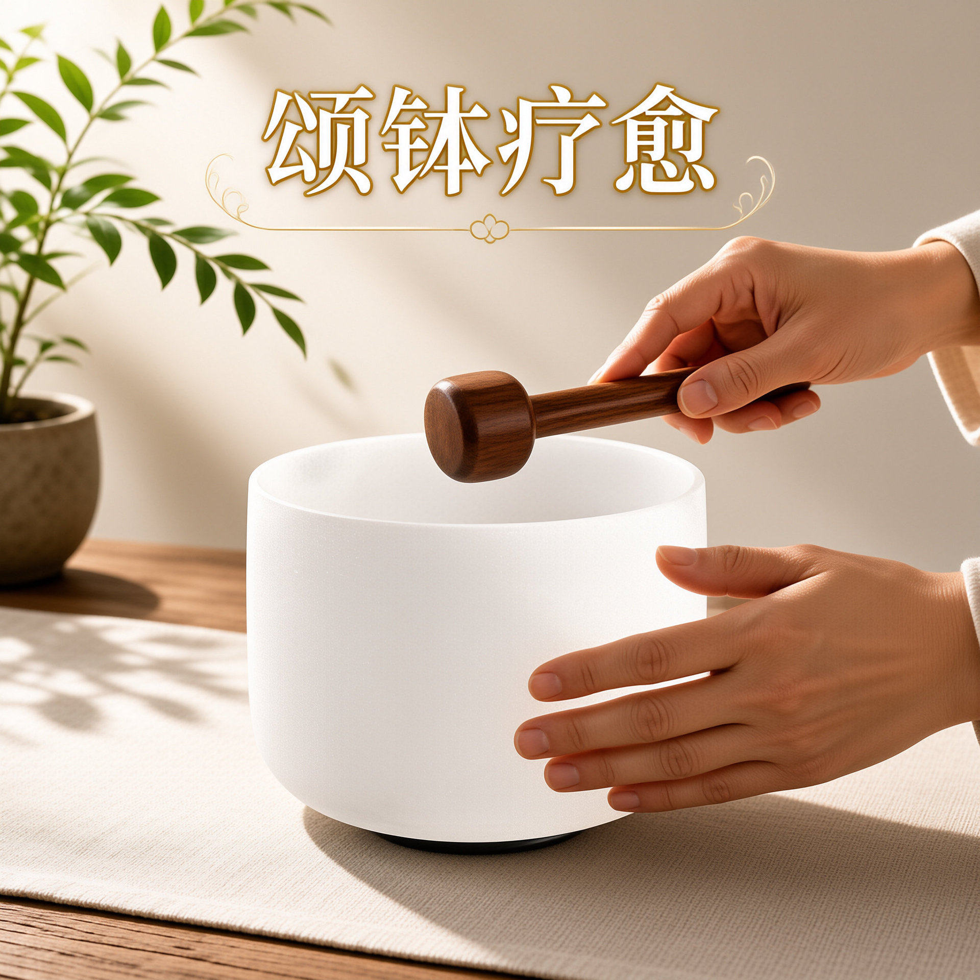 微瑕水晶钵石英音疗唱歌碗冥想梵音音乐佛像颂