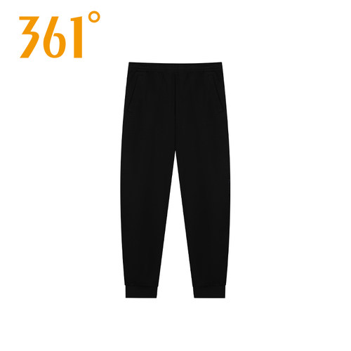 361度加绒运动裤男2025冬季新款针织长裤男裤休闲裤子552444013B