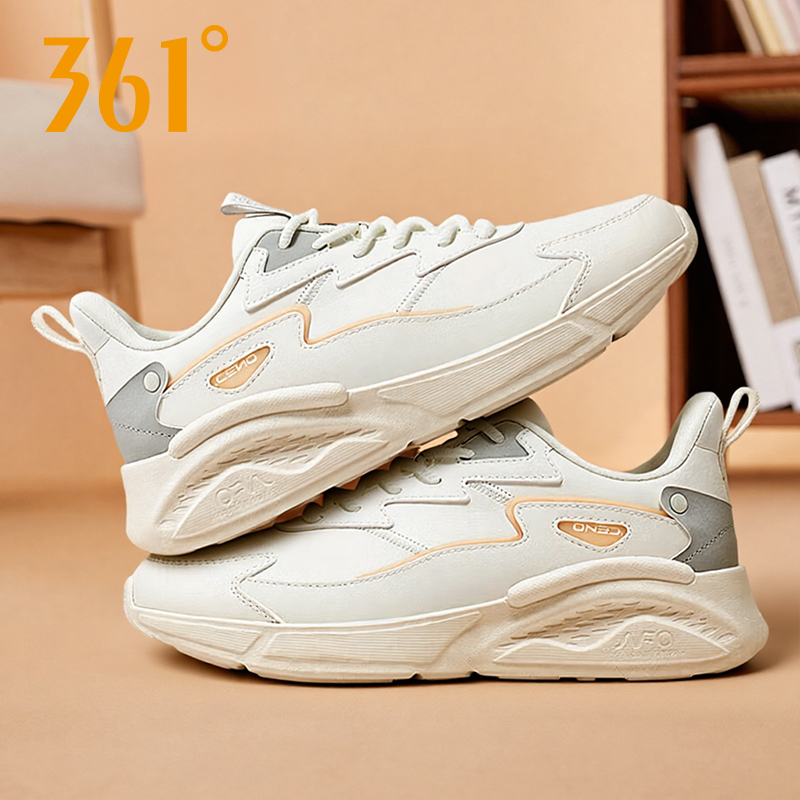361女鞋皮面轻便减震软底运动鞋