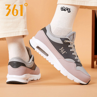 361女鞋气垫运动鞋女2026春季新款轻便减震网面皮面跑步鞋休闲鞋
