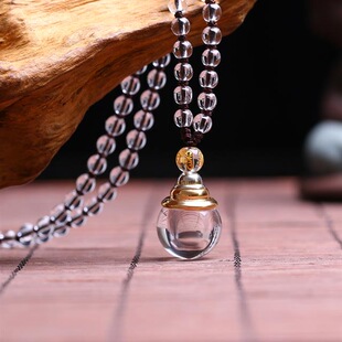 正品碧云寺天然白水晶舍利塔嘎乌盒楞严挂件男女款