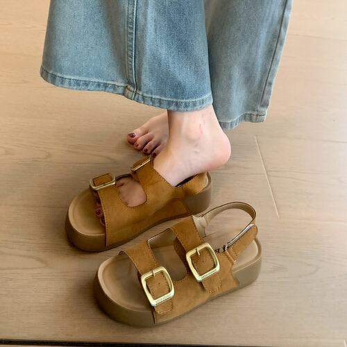 大气简约厚底凉鞋女夏季舒适