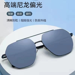 开车专用防紫外线太阳镜女款 高清尼龙偏光墨镜男士 近视眼镜高级感