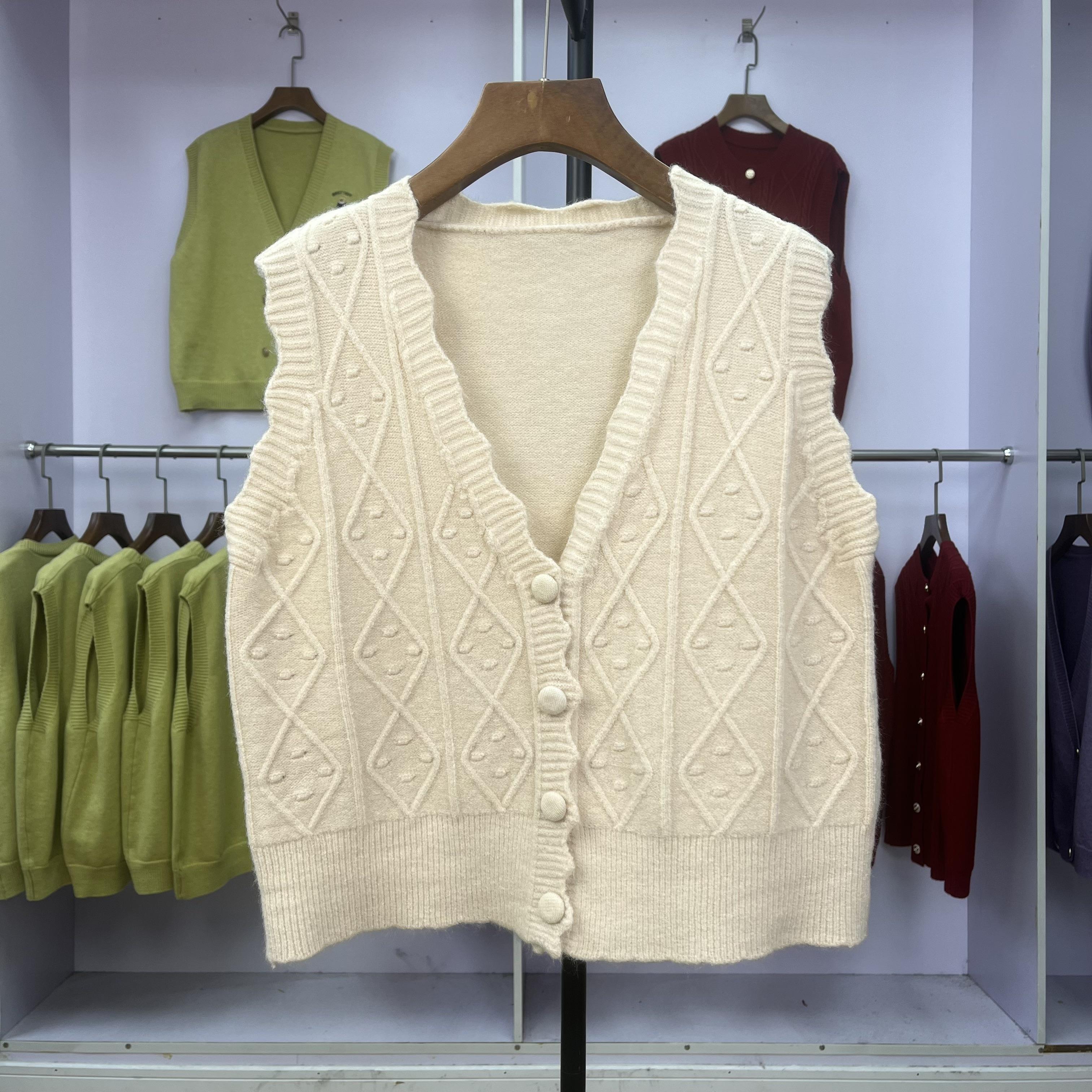 毛衣马甲女V领无袖坎肩