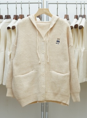 【901-955】 针织衫百搭纯色长袖单排扣加厚翻领新款女装毛衣女