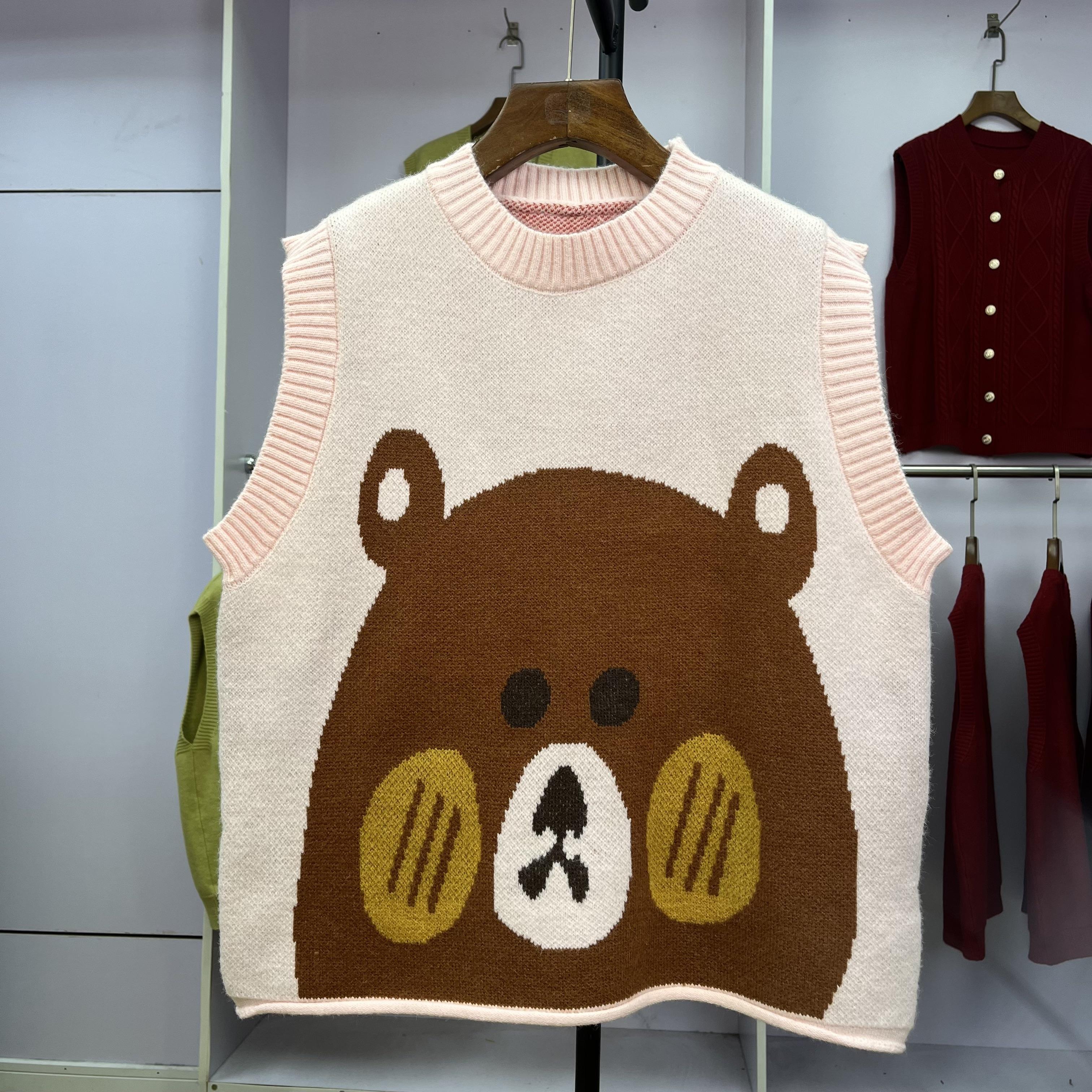 慵懒甜美百搭毛衣背心