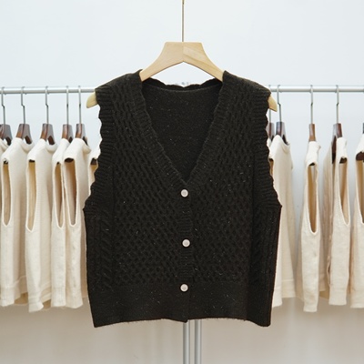 V领针织马甲背心女叠穿