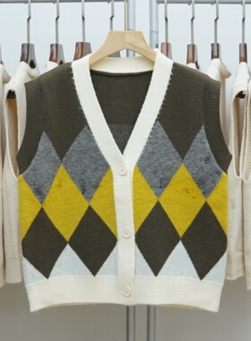 清仓【751-800】叠穿宽松针织马甲女上衣韩版毛衣马夹背心小坎肩