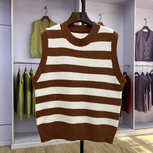 无袖氛围感叠穿背心日系套头圆领