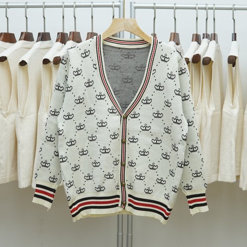 针织开衫毛衣百搭女春秋v领