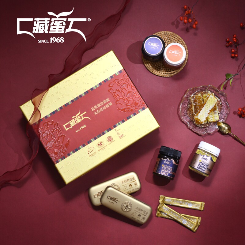 藏蜜 心意六合送礼款天然高原蜂蜜0添加自然成熟原蜜孕妇食用蜂蜜