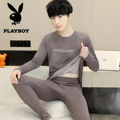 花花公子德绒保暖内衣男